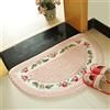 Generic Tappeto da Bagno Tappetino Semicircolare Stile Pastorale Rosa Tappeti Bagno Antiscivolo Tappetino Assorbente Camera da Letto Soggiorno Tappetino 40X60cm Rosa