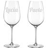 Colorfamily Coppia di Calici Personalizzati con Incisione - Idea Regalo per Matrimonio, Anniversario, Natale, San Valentino - Personalizza con Nome, Data o scritta - In Vetro - Regali Originali 50 cl