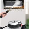 TiLeze Idropulitrice multifunzione ad alta temperatura e pressione, 2500 W, vapore ad alta temperatura 105°, con 3 spazzole e ugello curvo esteso per condizionatore, cappa aspirante, lavatrice