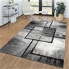 TT Home Tappeto Salotto Pelo Corto Design Astratto Moderno Geometrico Vintage, Colore:Grigio, Dimensione:80x150 cm