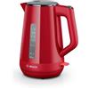 BOSCH Bollitore TWK1M124 Rosso Plastica 2400 W 1,7 L