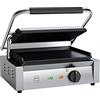 METRO Professional Griglia elettrica a contatto GPG1202, acciaio inox, 3000 W, temperatura fino a 300°C, 45 panini in 60 minuti, argento