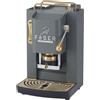 FABER COFFEE MACHINES | Deluxe 3.0 | Macchina Caffè ESE 44mm con Elettrovalvola, Portacialda Estraibile, Tanica Vetro 1L e Pressacialde in ottone regolabile (Gray Daytona, OTTONE)