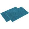 WohnDirect Set di tappetini da bagno, 2 pezzi, petrolio, 70 x 120 cm, antiscivolo e lavabile, tappetino da bagno, tappetino per WC