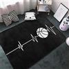 PAJEON Tappeto Camera da Letto a Basket In Bianco E Nero, Tappeti Antiscivolo, 60 x 110cm Tappetone Antimacchia - per Decor del Pavimento del Soggiorno