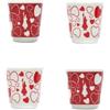 Bialetti Set 4 Bicchierini Cuore Ed. Limitata