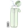 Philips GoZero - Borraccia filtrata per tutti i giorni con filtro Philips Everyday, in plastica Tritan senza BPA, purifica l'acqua del rubinetto in acqua potabile sana, 623,7 g, verde