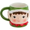 EDG Enzo De Gasperi Tazza Natale Elfo H 9 Cm Green Red