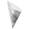 MAQA 250 pz Coni per fritti in carta antigrasso 70 gr, Cono patatine fritte 17x24 cm, Coni finger food con motivo Giornale