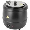 DCSYOG Zuppiera elettrica bollitore per zuppe da 10 litri con inserto rimovibile in acciaio inox, pentola da banco regolabile 35-80°C scaldazuppe gastro per buffet catering gastro