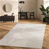 TT Home Tappeto Salotto Moderno Soggiorno Pelo Corto Motivo Scandinavo Motivo Geometrico Boho Monocolore Astratto 3D, Colore:Beige Chiaro Crema Chiaro, Dimensione:160x230 cm