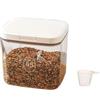 EffiFish Scatola portaoggetti da 4,5 l, sigillata, con coperchio apribile a pressione, contenitore trasparente a prova di umidità, per detersivo, cereali, farina, per cucina e ufficio (4,5 l)