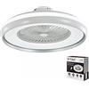 V-TAC Ventilatore LED da Soffitto a Scatola con Motore a Corrente Alternata da 45W e Telecomando 3in1 Colore Grigio