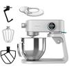 Cecotec Impastatrice Planetaria Twist&Fusion 4000 Luxury White. 800 W, corpo in alluminio pressofuso, motore DC, 8 velocità, luce LED, ciotola in acciaio inox da 5,2 l