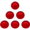 Glac Store Sottopiatto Elegante, Oro o Rosso Lucido, Polipropilene, 33 cm x 1.4 cm, Moderno, Riutilizzabile, Set da 4 o 6 Pezzi, per Natale e Ricorrenze, 310g (6, Rosso)