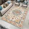 AUWUUA Boho Tappeto per Camera da Letto 250x250cm Tappeto Antiscivolo Lavabile, Tappeto Vintage Grande Soggiorno, Tappeto Corridoio per Sala da Pranzo Cucina Ingresso Tappeti Blu Marrone