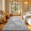 Carpetsale24 passatoia 80x250 cm argento a pelo alto per soggiorno, morbida e soffice, stile boho scandinavo, shaggy a pelo lungo, facile da pulire con retro in juta