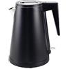PRESENT-MORE - Bollitore Elettrico Nero in Acciaio Inox - 0,8L - 1000-1200W - Ebollizione Rapida - Coperchio a Molla, Spia Luminosa, Base Girevole