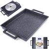 orion group Grande piastra per barbecue | con rivestimento in granito, 43 x 26 cm