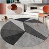 WUWEI Tappeto per soggiorno grande, lavabile, rotondo, antiscivolo, in velluto di cristallo, extra large, per soggiorno, moderno, per la decorazione della casa, 80 x 80 cm