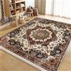 Generico Tappeto Salotto Morbido 160x230cm Fiori In Stile Persiano Tappeti Soggiorno Moderni Grandi Dimensioni, Tappeto Pelo Corto Interno, Tappeto Lavabili Antiscivolo per Camera da letto