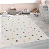 Paco Home Tappeto per bambini cameretta bambine bambini diversi motivi e dimensioni, Dimensione:80x150 cm, Colore:Grigio-Beige