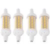 ZJZG R7S LED 78mm, lampadina LED R7S 78mm 10W Equivalente a Lampada Alogena 100W, R7S LED Dimmerabile Bianco Calda 3000K 1000LM, Nessun Sfarfallio, Illuminazione Fascio 360°, AC/DC 220, 4 PCS