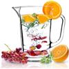 KADAX Brocca da Tavola in Vetro per Bevande Fredde, Caraffa Trasparente con Manico e Beccuccio per Servire Acqua, Succo, Limonata e Sangria (1.23 L)