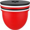 Vidonergy Confezione da 3 fodere in silicone con coperchi per mixer KitchenAid da 5 litri, colore rosso, nero, bianco, lavabili in lavastoviglie, inserto facile da pulire (3 set)