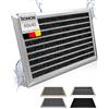 bomoe zerbino in alluminio 40x60 cm - zerbino antiscivolo antiruggine resistente alle intemperie per porte d'ingresso larghe e per interni che trattengono lo sporco - argento AluGant