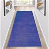 Siunwdiy Tappeto da Cucina blu 1.4 Metri Moderno Passatoia Cucina Antiscivolo Lavabile,Tappeto Cucina Antiscivolo Tinta Unita Tappeto Corridoio Per Cucina,Camera da Letto,Soggiorno,Blu,60x140cm