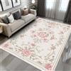 UUZEAI Tappeti Vintage Rustici Shabby Rose, Tappeto Antiscivolo Floreale Elegante di Lusso, Tappeto Lavabile per Camera da Letto e Soggiorno per Ragazze 40x120cm