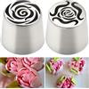 Baipesiy Confezione da 2 beccucci russi extra grandi, in acciaio inox, a forma di rosa, per decorare torte, glassa, bouquet di fiori di crema, biscotti fai da te, strumenti da forno per dessert (XXL
