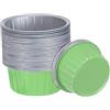 QUARKZMAN 50pz Coppette Cupcake Verde Prato Foglio Alluminio 5 Once | Pirottini Standard Cupcake, Usa e Getta, per Dessert, Forniture Feste Compleanno, Decorazioni Matrimoni, Pirottini Cupcake