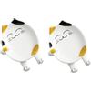 Homoyoyo Portacoperchio da Cucina in Ceramica Resistente al Calore Set 2 Pezzi Supporto per Mestoli e Bacchette Design Cartone Animato per Utensili da Cucina Colore Casuale