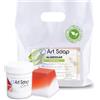 Resin Pro ArtSoap AloeSoap - Base per Saponi Artigianali con Aloe 1 kg con Colorante in Regalo Passion, Basi per la creazione di saponi Facile, Sicura e Versatile, Base per Sapone