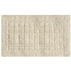 Olivo Tappeti OLIVO.shop | NATURAL tappeto bagno in cotone organico biologico, realizzato a mano, bio certificato, beige, 2 misure, trame geometriche assortite (ECRÙ QUADRI, 50X80 Cm)