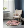 RugVista Me Tiger, Tappeto per bambini, 100 x cm, Pelo medio, Cameretta, Lavabile solo a secco, Senza sostanze chimiche pericolose, Rosa
