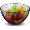 PALUPLUS Centrotavola Portafrutta in Metallo Nero, Misura 24,5x14 cm, Design Moderno ed Elegante, Cesto da Tavola Decorativo ideale per frutta, alimenti e oggetti -1269F