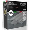 Eurocali Copertura Profilo alluminio per Strisce LED MEDUSAFLEX mod. Andromeda 2m - Trasparente - Made in Italy in Policarbonato stabilizzato UV certificata UL94HB - Pacco da 5 (10m)