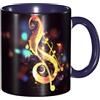 BKTRAVERPT Divertente tazza da caffè con note musicali, tazza in ceramica bicolore con motivo 3D, regalo carino per uomini, donne, ufficio, lavoro