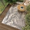 Mazovia Tappeto da Esterno Terrazzo Moderno a Pelo Corto - Tappeto per Esterno Grande - Tappeti da Esterno - Motivo Floreale - Grigio Beige 160x230 cm