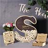SSRUI Libro degli ospiti personalizzato per matrimonio alternativo con scatola e 100 cuori, decorazione rustica personalizzata per matrimoni, idee per matrimoni, scatola degli ospiti a forma di cuore, libro