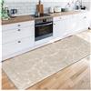 Siunwdiy Tappeto Runner Corridoio Beige,Tappeto Passatoia da Ingresso Pelo Corto Tappeto 2.2 Metri per Corridoio Antiscivolo Tappeto Lungo per Entrata Cucina Corridoio da Ingresso Tappeto Cucina 40x220 cm