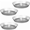 SICIGNANO CASALINGHI Sicignano | Set 4 Tortiera Conica Bassa in Alluminio 99,5%, Diametro 30 cm, Ideale per Torta, Pastiera, Crostata e Dolci al Forno, Riutilizzabile, Riciclabile