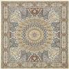SRTJURFG Antiscivolo Lavabile Tappeto Quadrato Regionale, Motivo floreale vintage Tappeto Soggiorno Cameretta Divano Corridoio Sala Pranzo, 90 x 90 cm