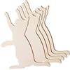 getuse 5 sagome in legno a forma di gatto, fatte a mano, decorazioni per feste, 30 x 24 cm