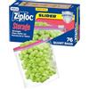 Ziploc Borse del cursore di stoccaggio dell'alimento di quarto, tecnologia dello schermo di potere per più durevolezza, conteggio 76