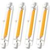 Dvnoua R7S LED 78mm Dimmerabile, Lampadine LED R7S 10W Bianco Freddo 6000K, 1000lm, J78 COB LED Lineare Equivalente Alogena R7S 100W, Lampadine R7S LED 78mm Slim per Illuminazione Interna, 4Pcs