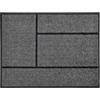 ProTuning Zerbino grigio/nero, 69 x 90 cm, nylon, resistente, spessore 6 mm, altezza pelo 4 mm, retro in gomma, interno